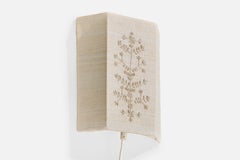 Designer suédois, applique murale, tissu, Suède, années 1960