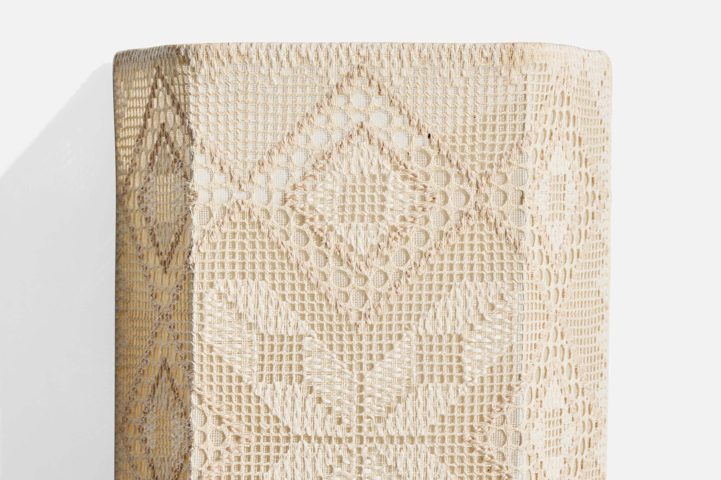 Swedish Designer, Wall Light, Fabric, Sweden, 1960s For Sale 2