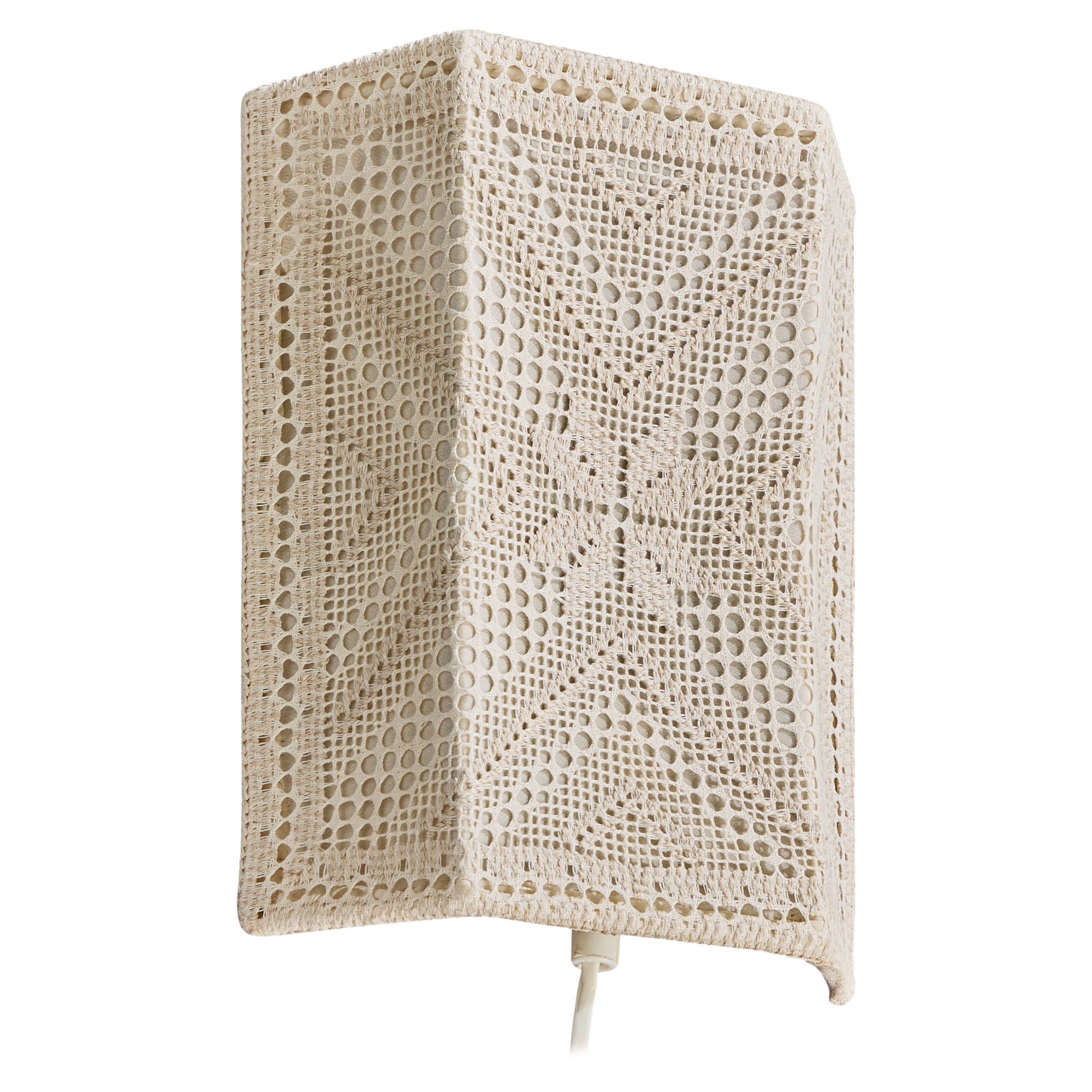 Swedish Designer, Wall Light, Fabric, Sweden, 1960s