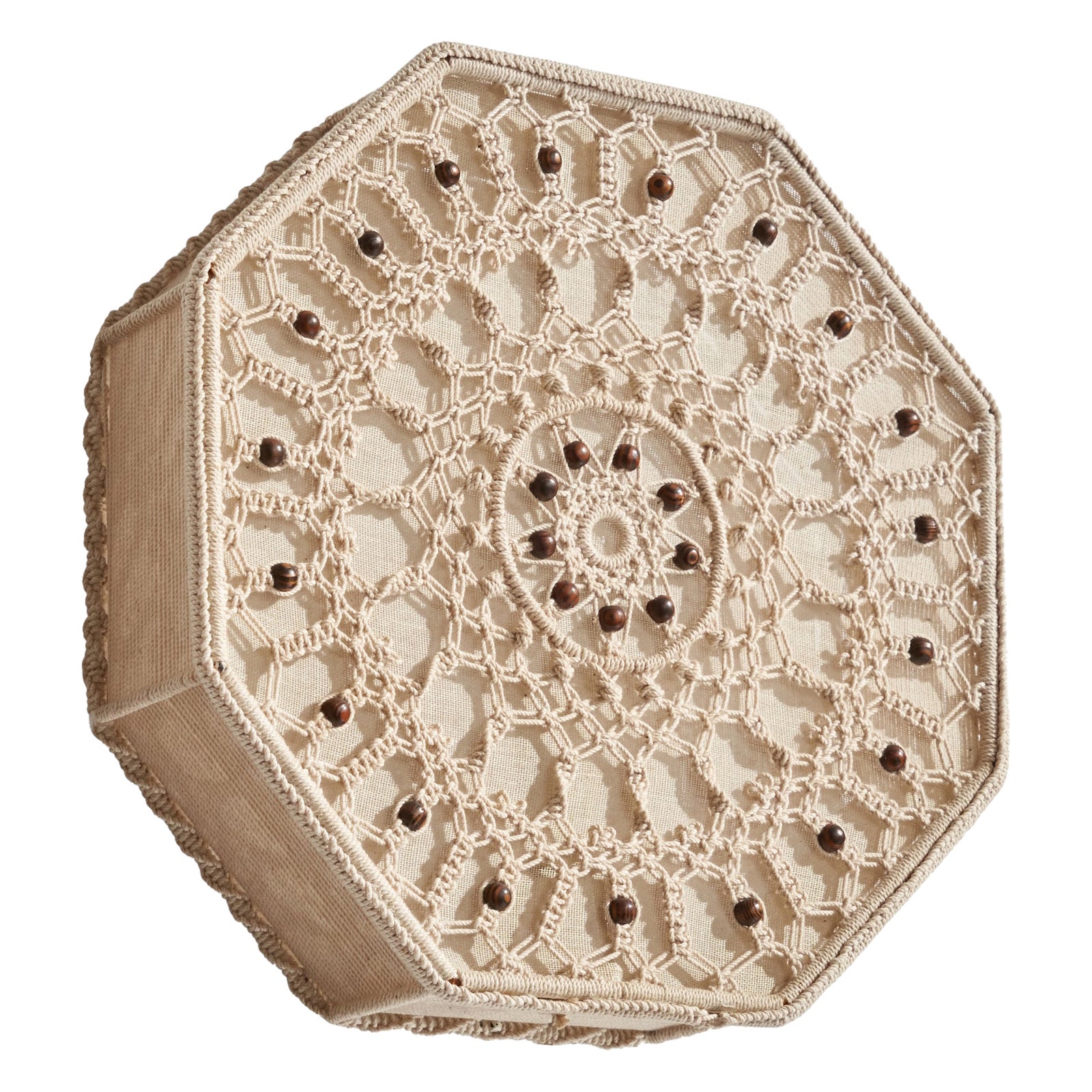 Swedish Designer, Wall Light, Fabric, Wood, Sweden, 1960s For Sale