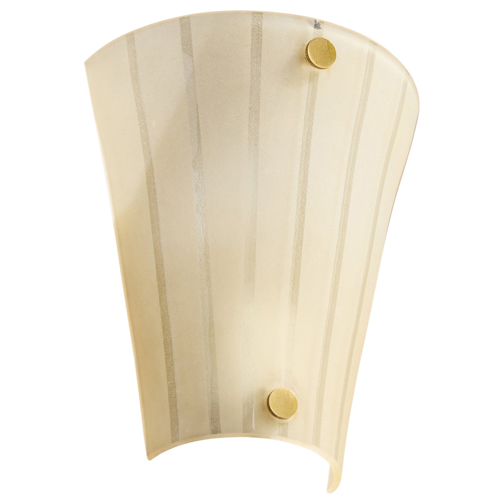 Designer svedese, lampada da parete, vetro, ottone, Svezia, anni 
40