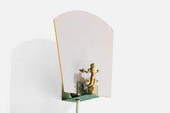 Swedish Designer, Wall Light, Metal, Glass, Sweden, 1930s