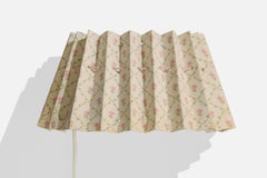 Swedish Designer, Wall Light, Paper, Metal, Sweden, 1960s