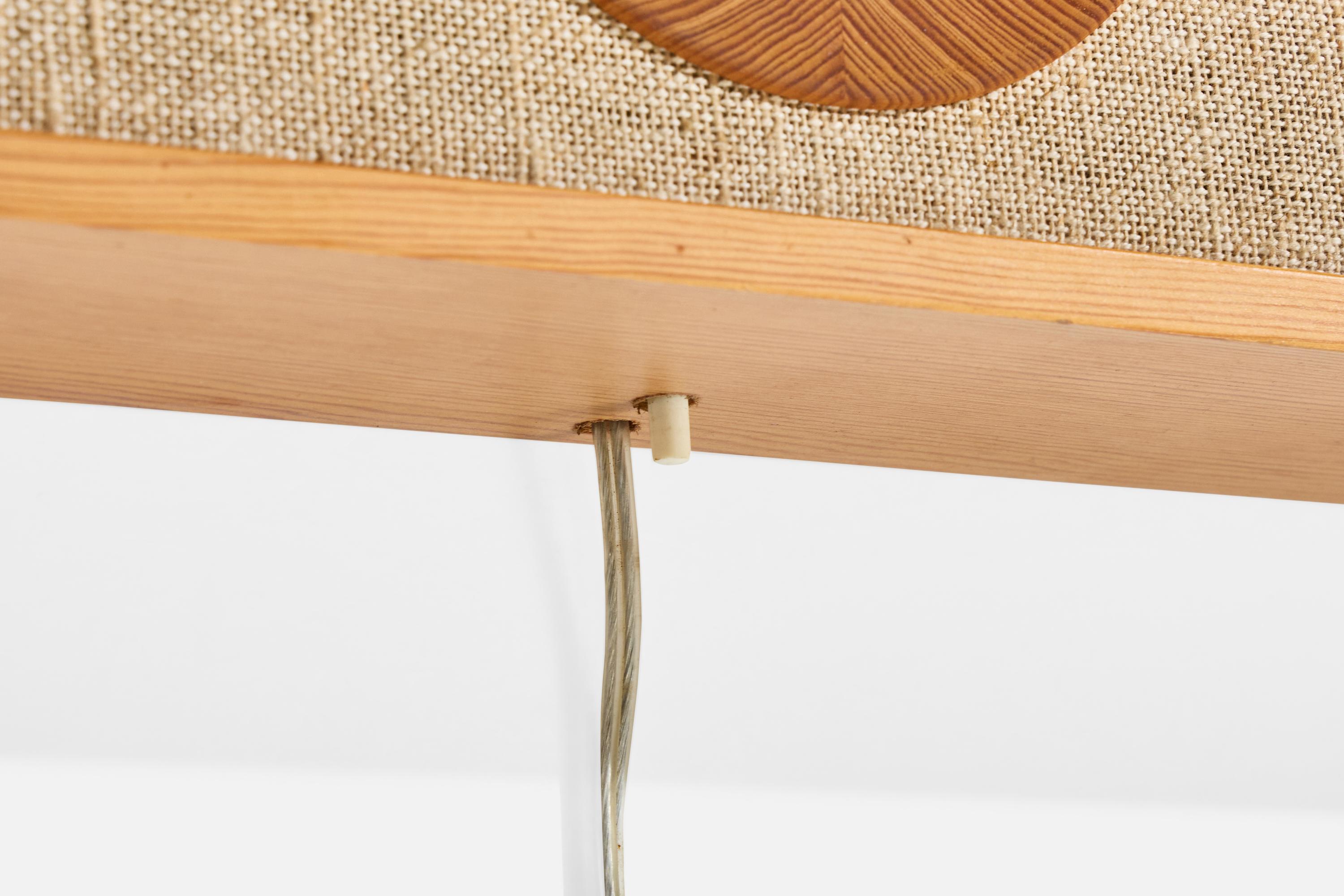 Designer suédois, applique murale, pin, broussin, Suède, 1970 en vente 3