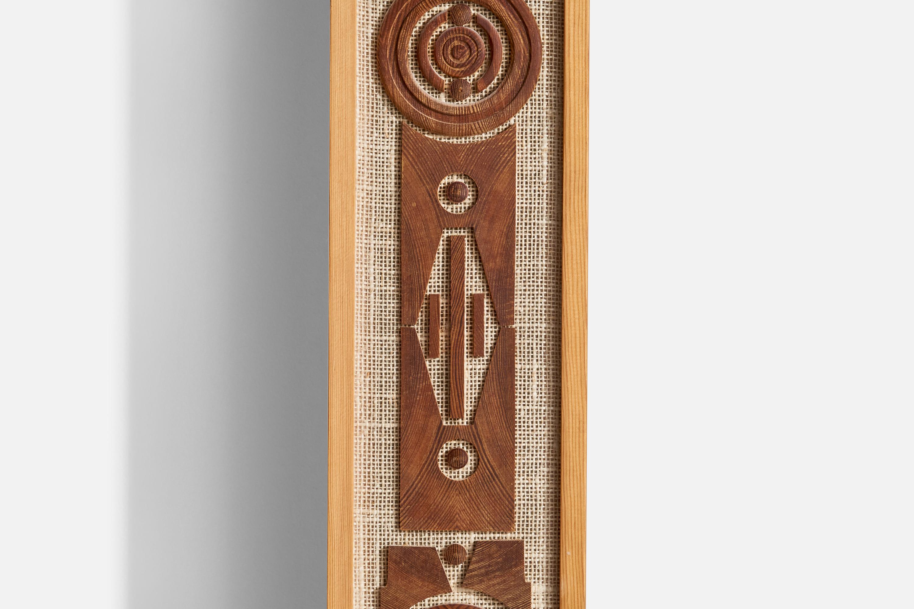 Fin du 20e siècle Designer suédois, applique murale, pin, broussin, Suède, 1970 en vente