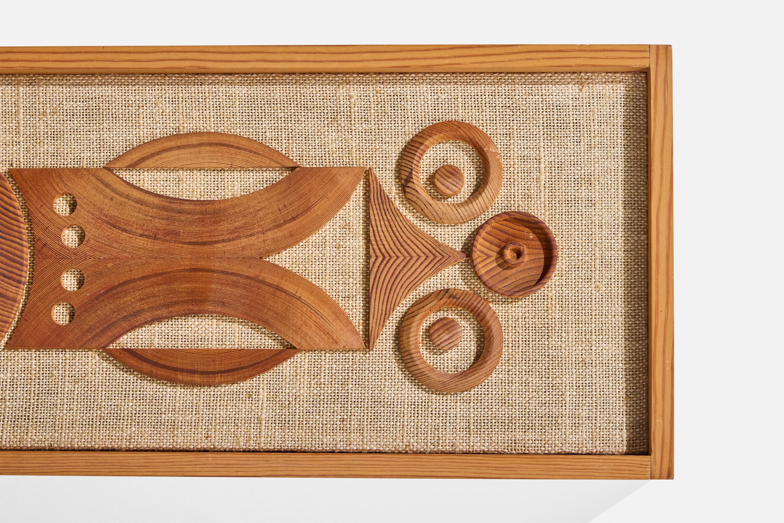 Fin du 20e siècle Designer suédois, applique murale, pin, broussin, Suède, 1970 en vente