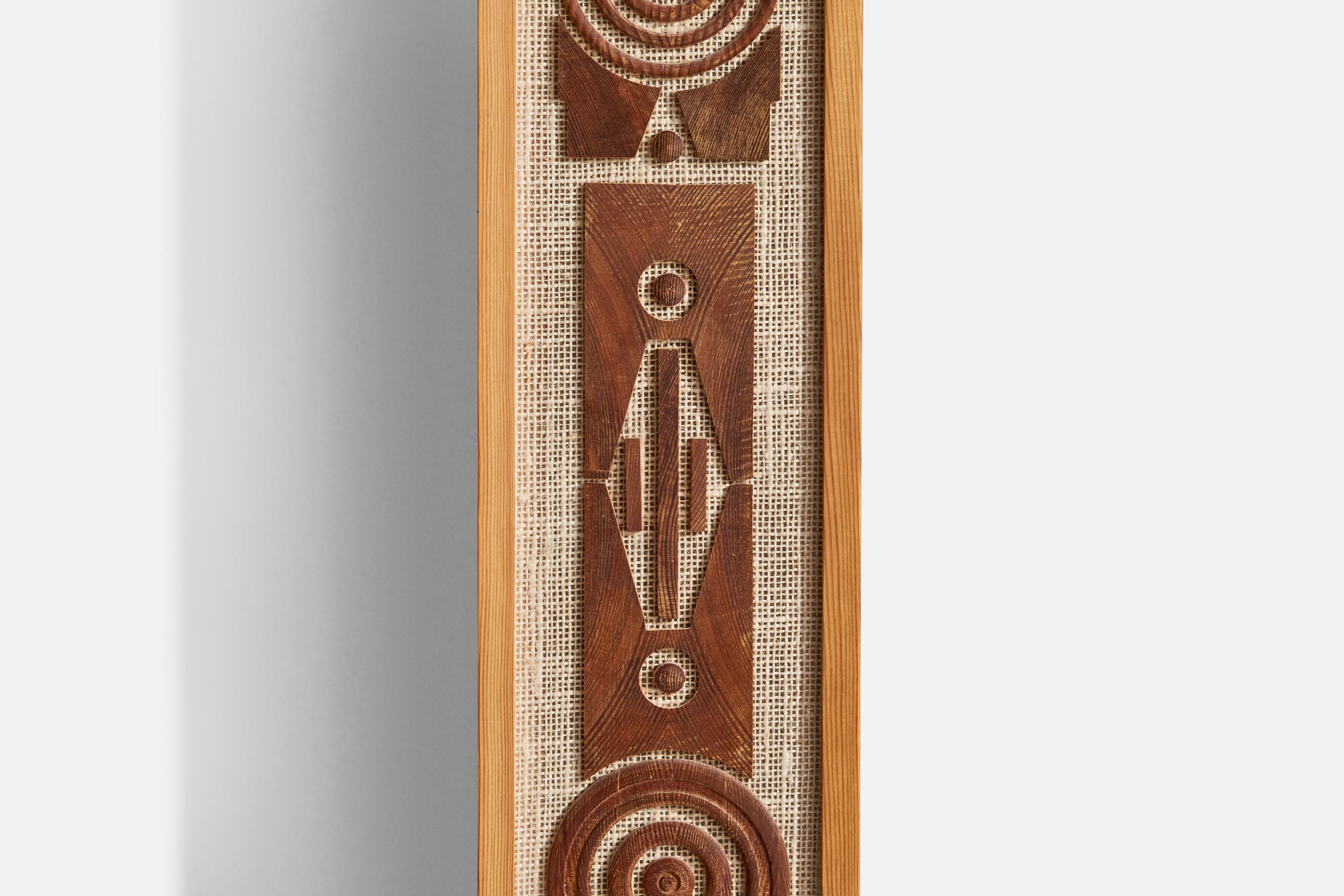 Designer suédois, applique murale, pin, broussin, Suède, 1970 en vente 1