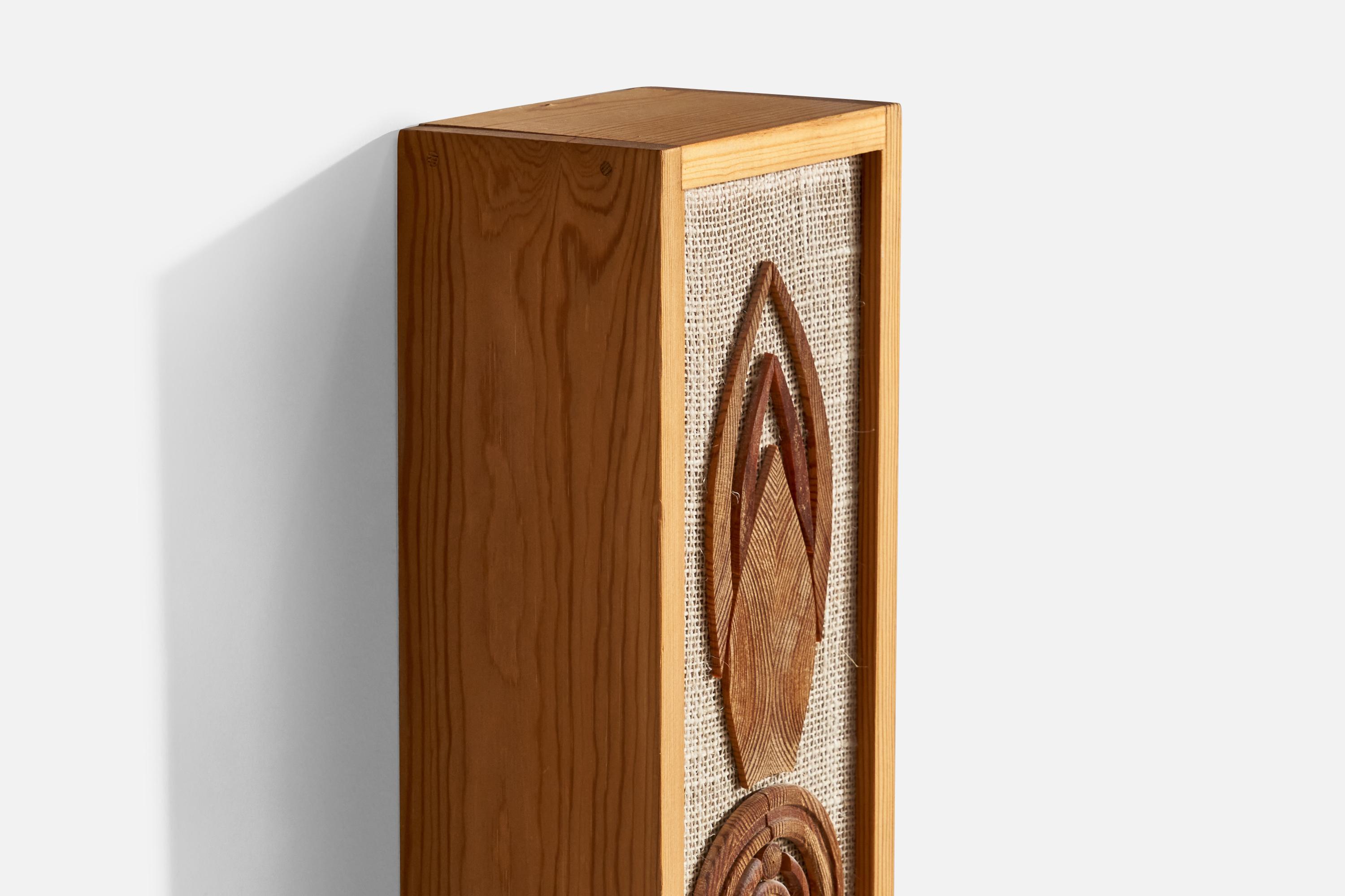 Designer suédois, applique murale, pin, broussin, Suède, 1970 en vente 3