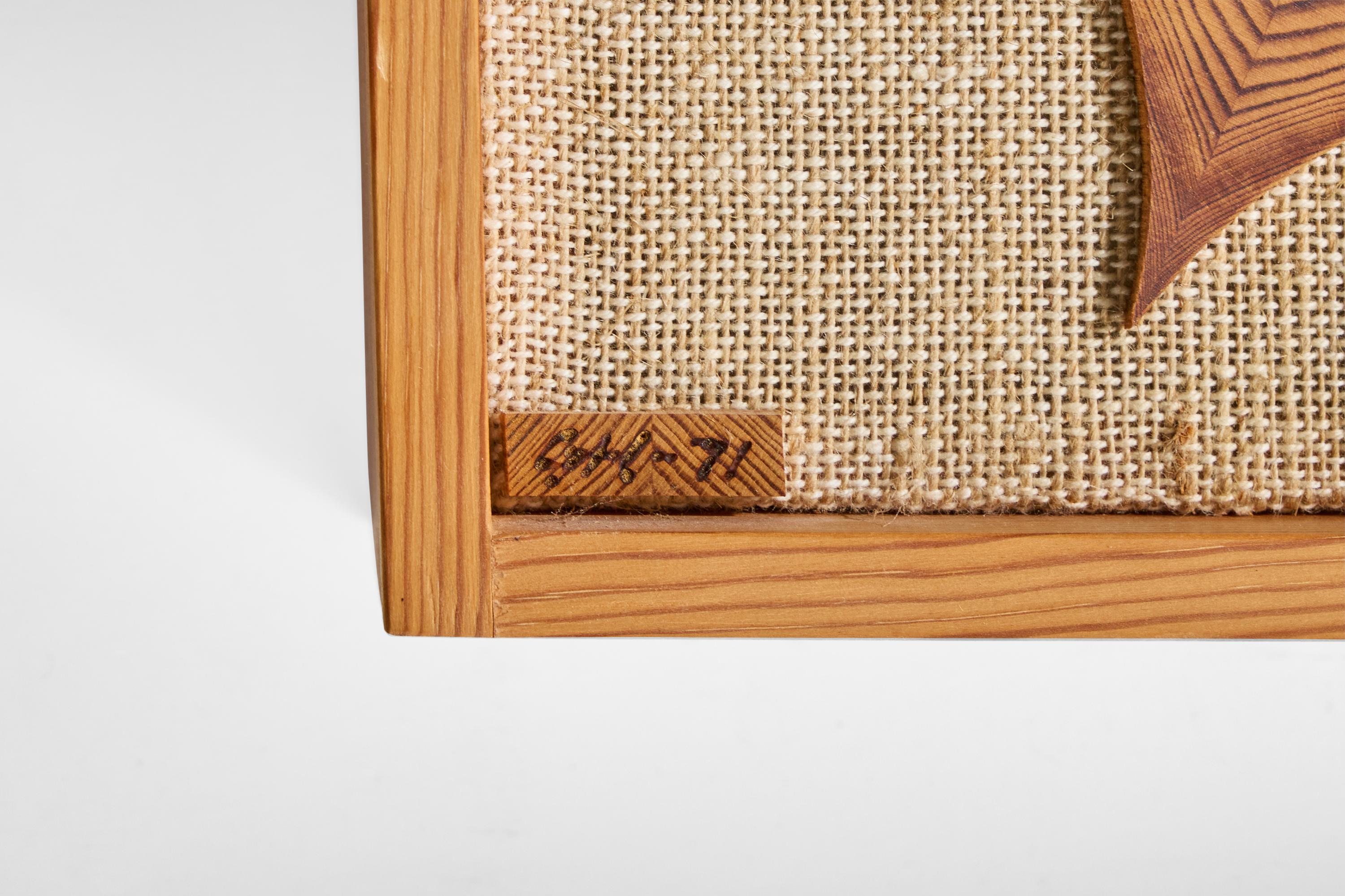 Designer suédois, applique murale, pin, broussin, Suède, 1970 en vente 2