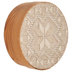 Swedish Designer, Wall Light, Pine, Fabric, Sweden, 1960s