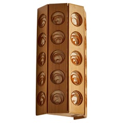 Swedish Designer, Wall Light, Pine, Fabric, Sweden, 1970s