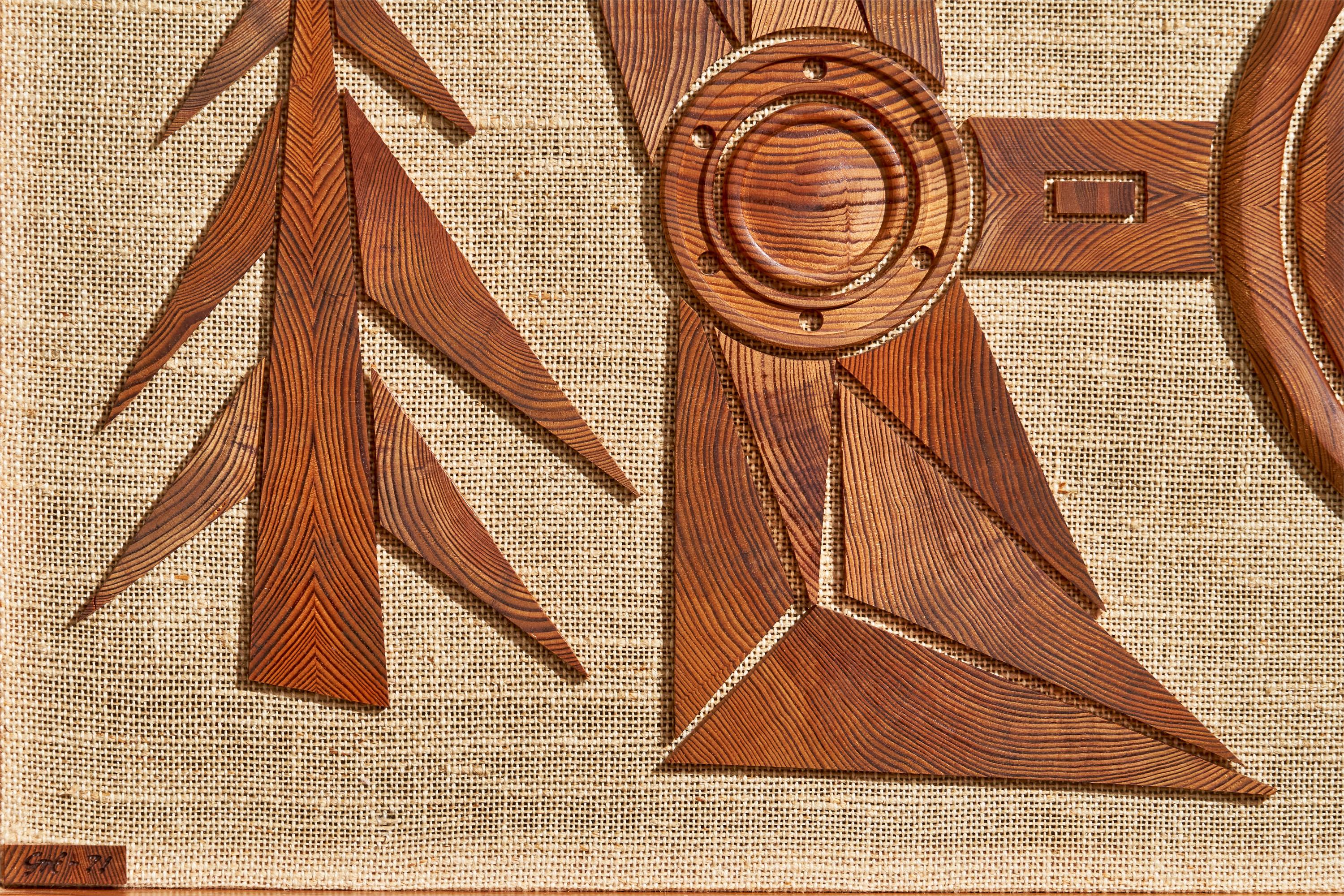 Designer suédois, applique murale, pin, raphia, Suède, 1971 en vente 7