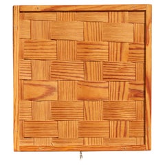 Schwedische Designerin, Wandleuchte, Kiefernholz, Schweden, 1960er Jahre