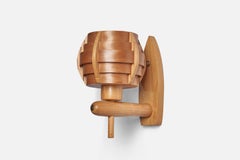 Créateur suédois, applique murale, pin, Suède, années 1970