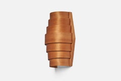 Créateur suédois, applique murale, pin, Suède, années 1970