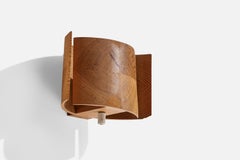 Swedish Designer, Wall Light, Pine, Sweden, 1970s