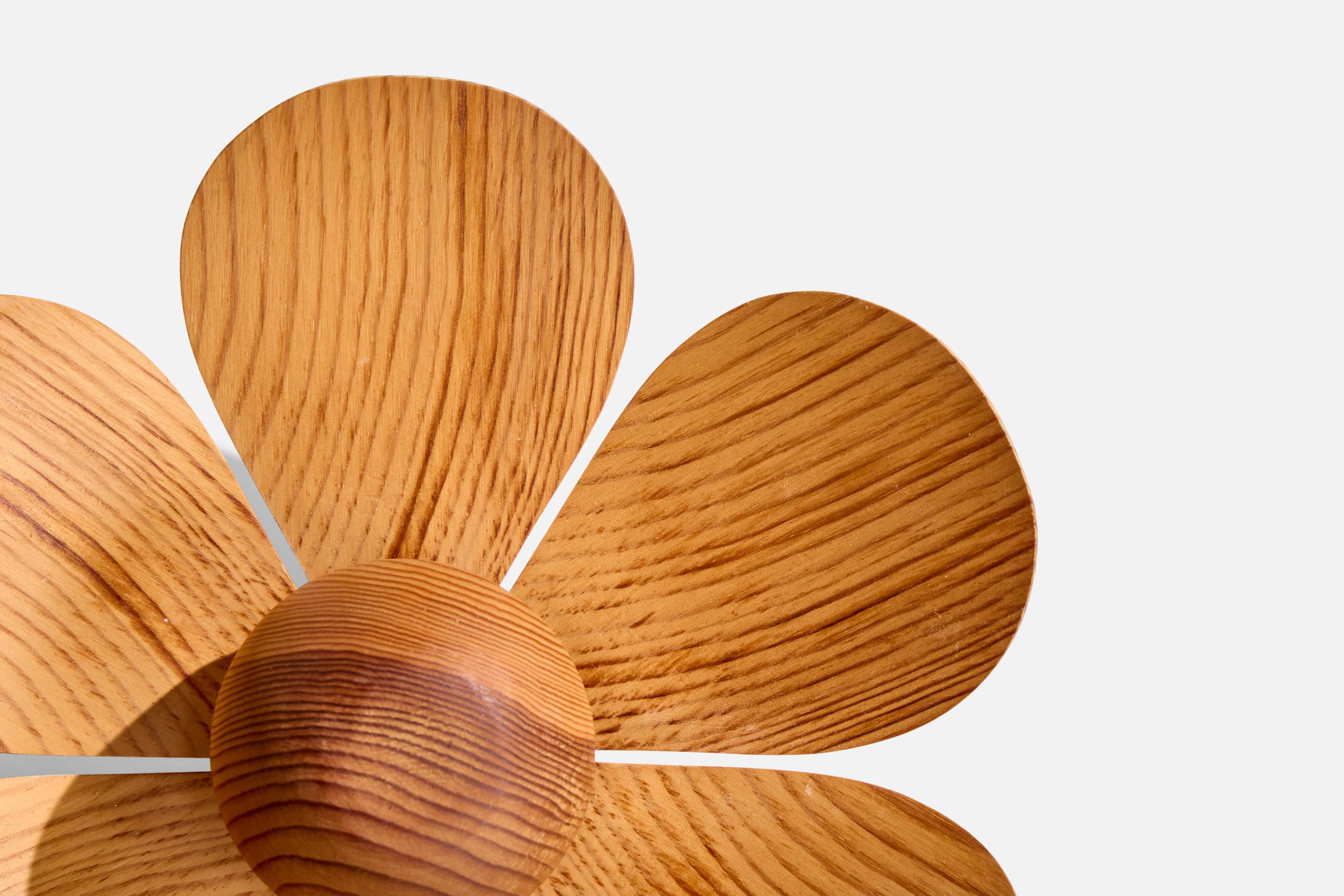 Late 20th Century Swedish Designer, Wall Light, Pine, Sweden, 1970s For Sale