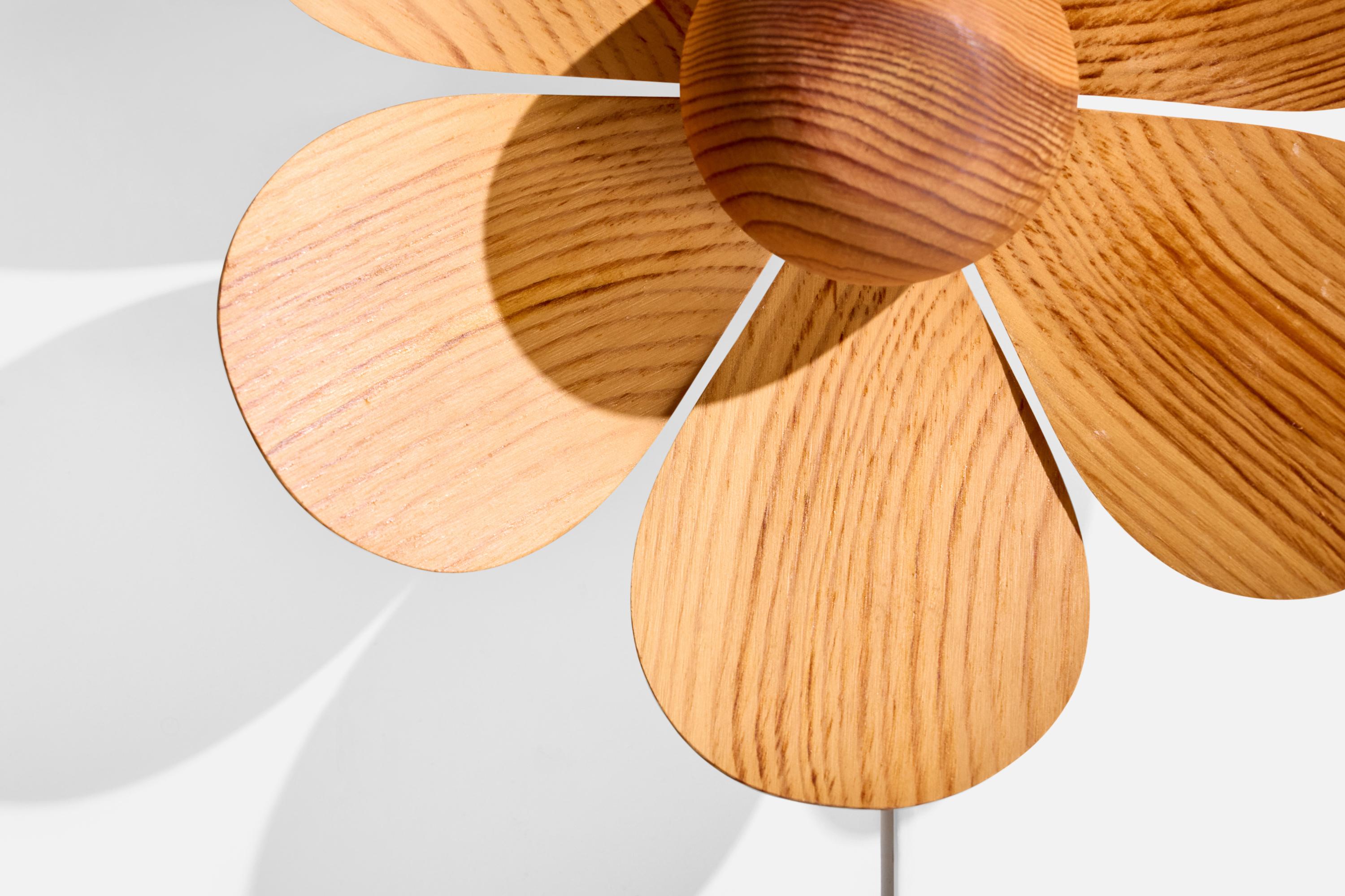 Wood Swedish Designer, Wall Light, Pine, Sweden, 1970s For Sale