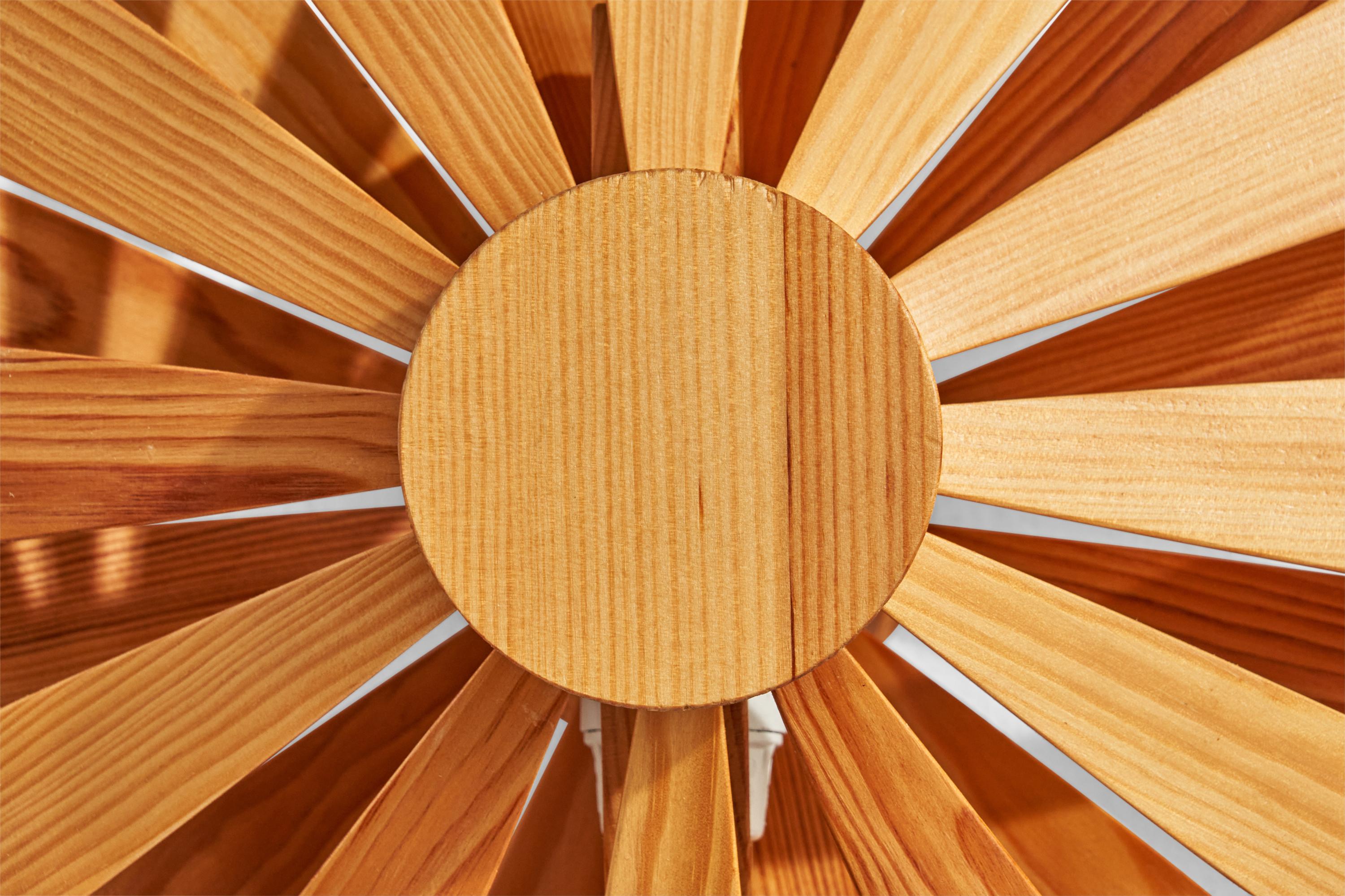 Schwedische Designerin, Wandleuchte, Kiefernholz, Schweden, 1970er Jahre 3