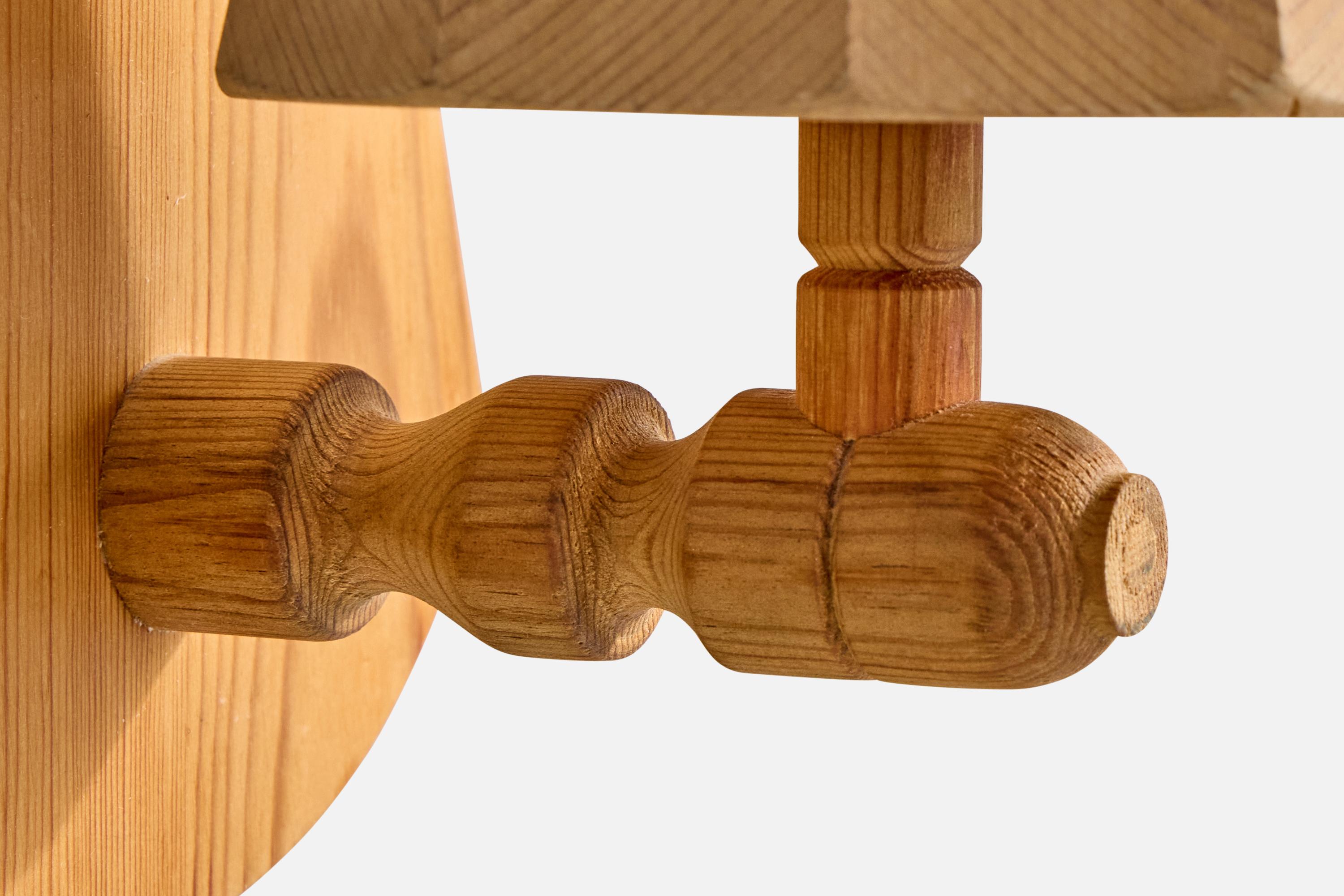 Diseñador sueco, Lámpara de pared, Pino, Suecia, Años 70 Madera en venta