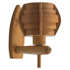 Swedish Designer, Wall Light, Pine, Sweden, 1980s