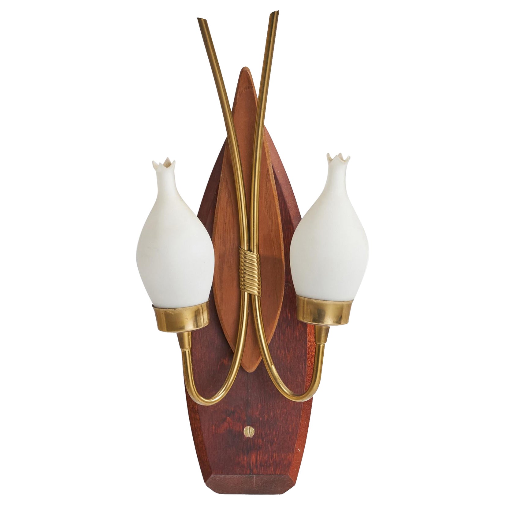 Design/One, Design-Light, Teck, Laiton, Verre, Suède, années 1950