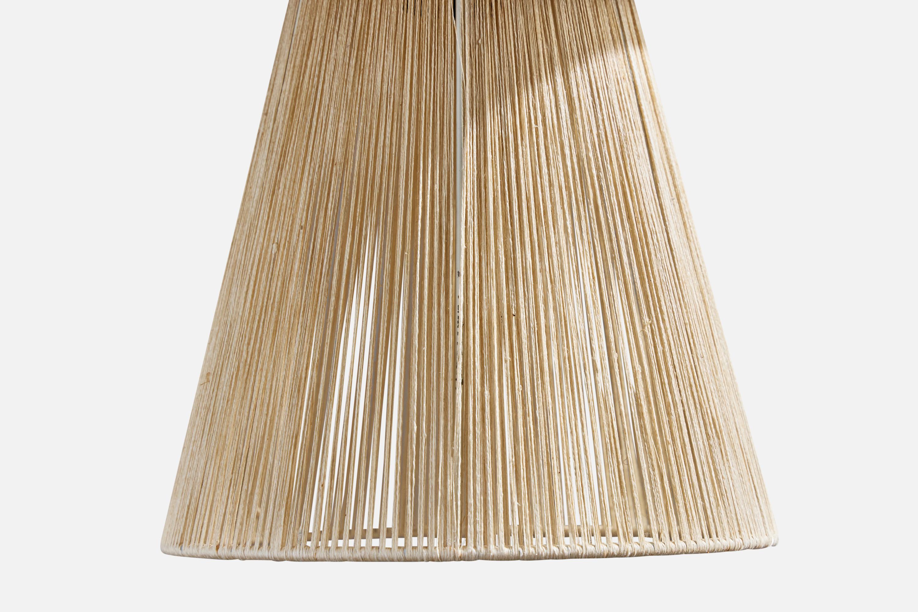 Lampada da parete di design svedese, teak, tessuto, Svezia, anni '50 in vendita 2
