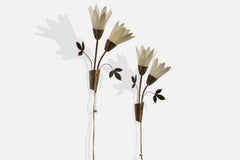 Schwedischer Designer, Wandleuchten, Messing, Acryl, Schweden, 1960er