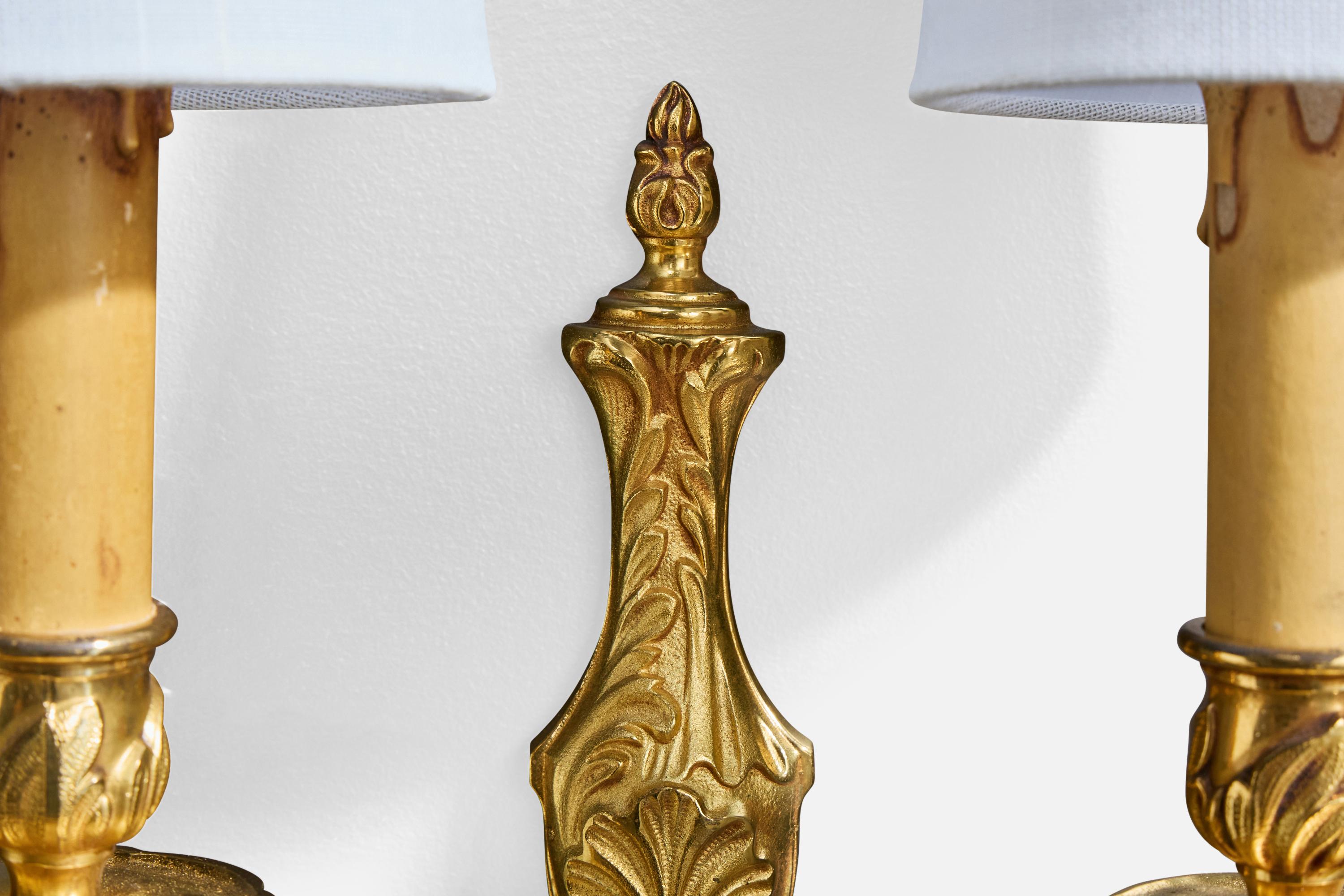 Designer svedese, applique, ottone, tessuto, Svezia, anni '40 in vendita 1