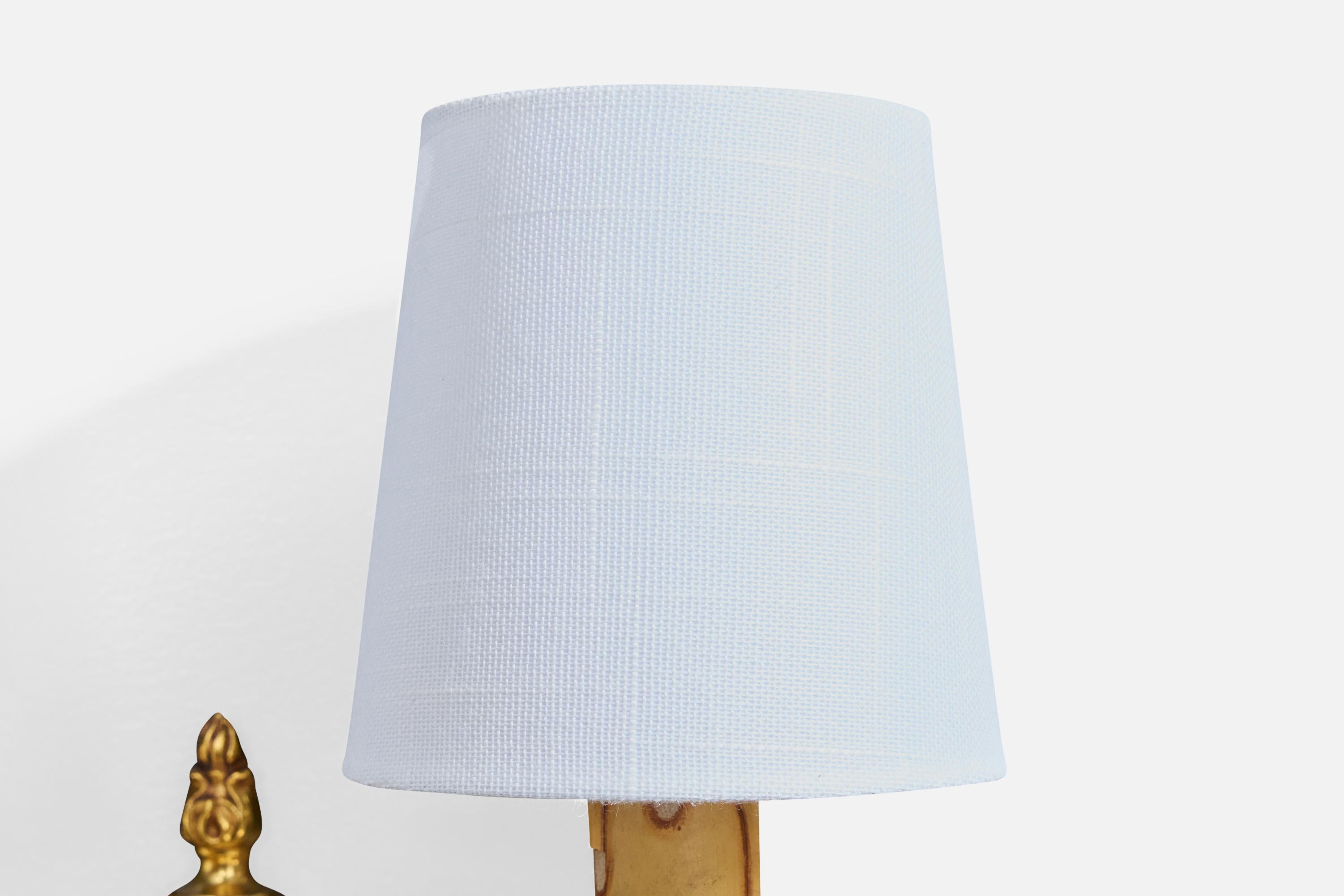 Designer svedese, applique, ottone, tessuto, Svezia, anni '40 in vendita 2