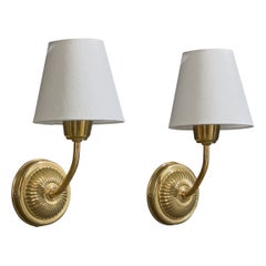 Designer svedese, applique, ottone, tessuto, Svezia, anni '1950