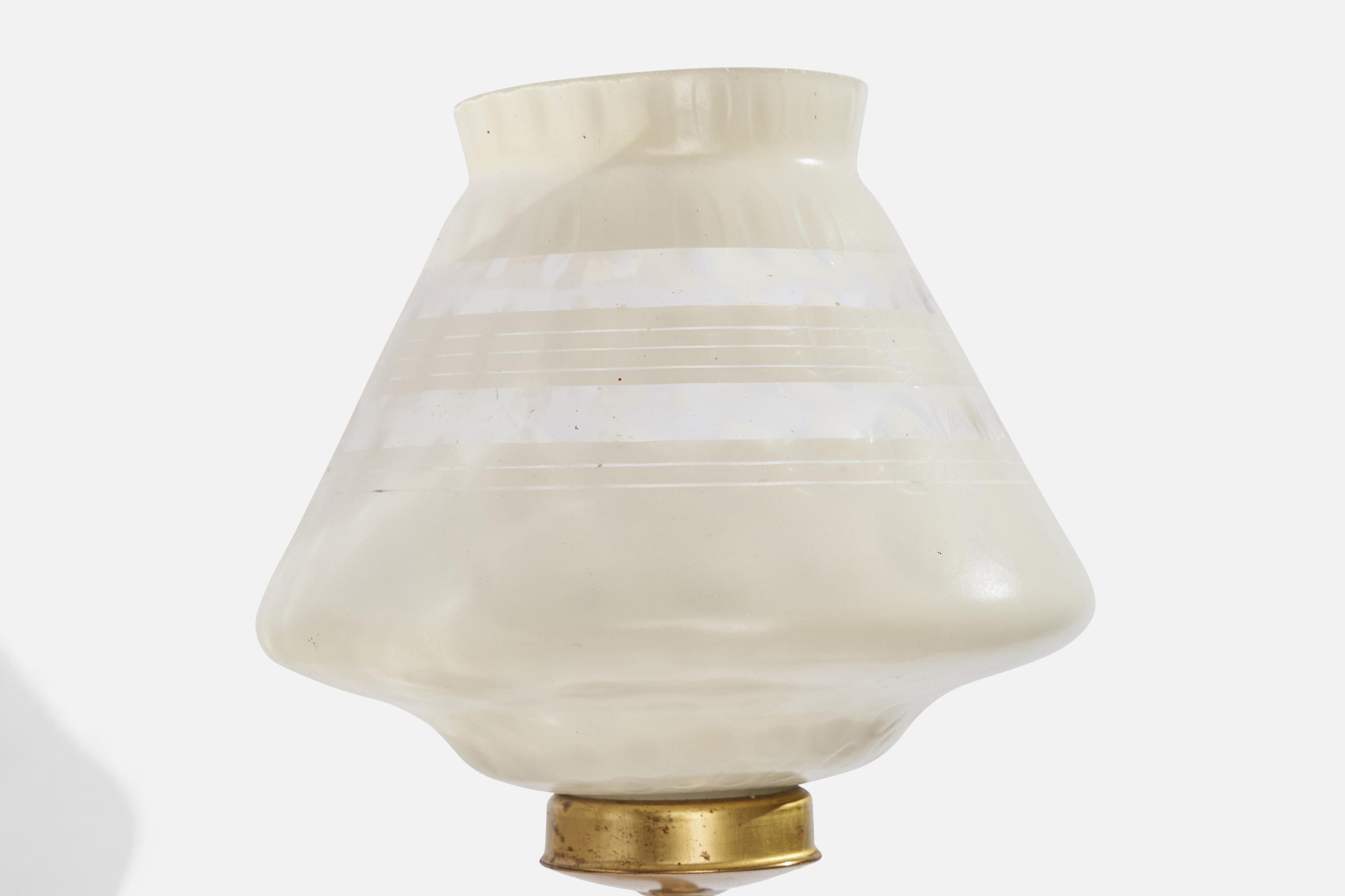 Laiton Design/One, Lights, laiton, verre, Suède, années 1940 en vente