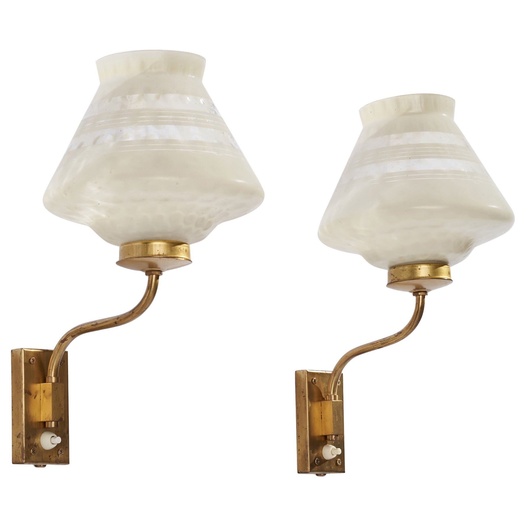 Design/One, Lights, laiton, verre, Suède, années 1940