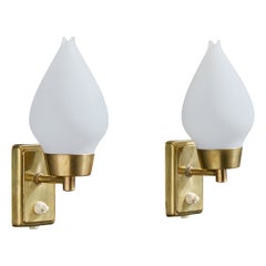 Design/One, Lights, laiton, verre, Suède, années 1950