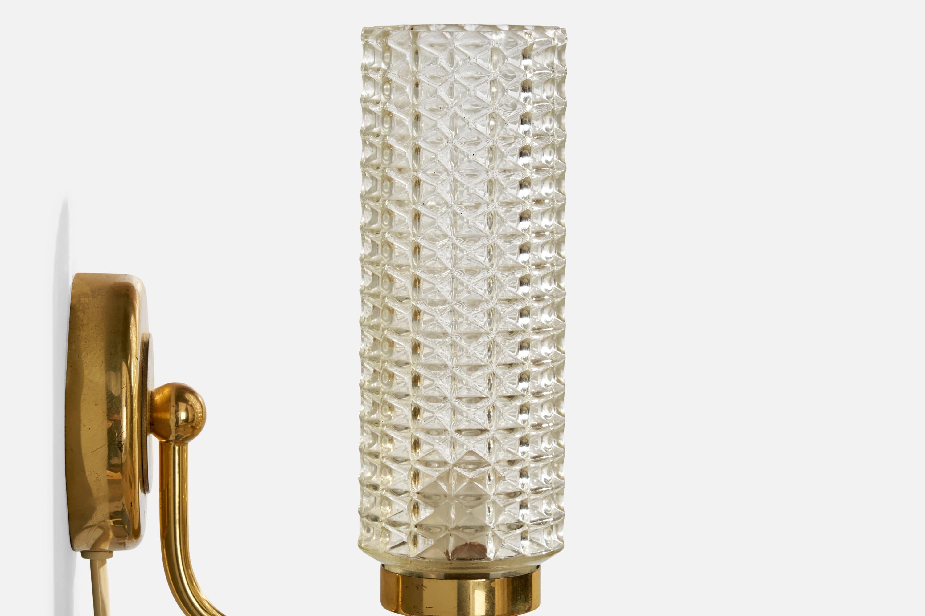 Laiton Design/One, Lights, laiton, verre, Suède, années 1970 en vente