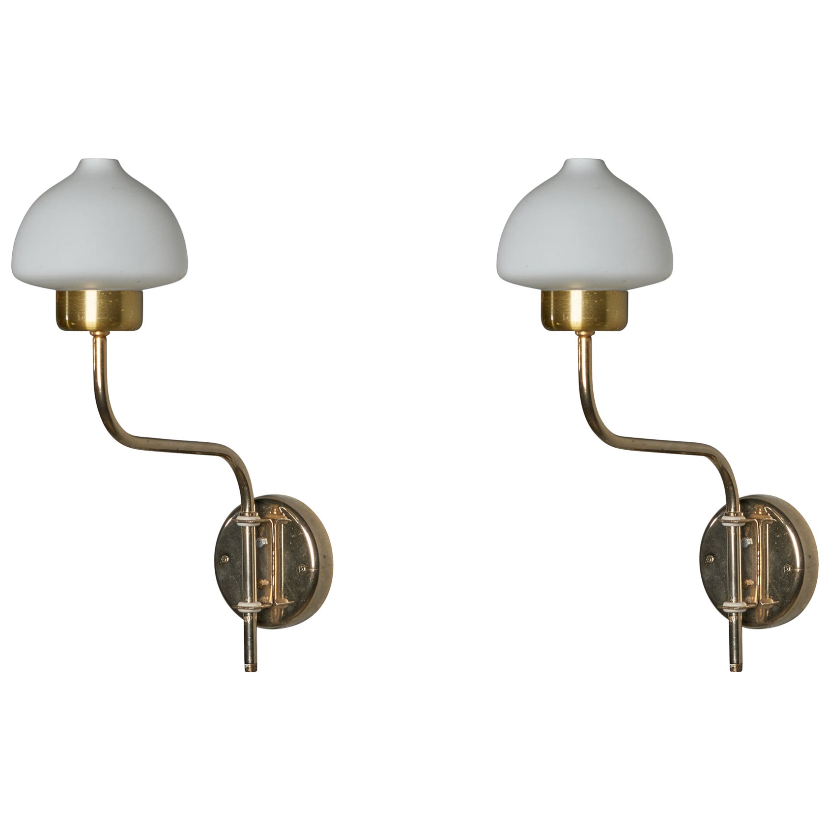 Design/One, Lights, laiton, verre, Suède, années 1970