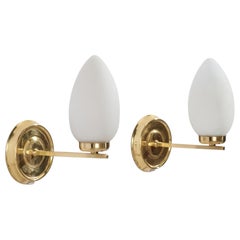Design/One, Lights, laiton, verre, Suède, années 1970