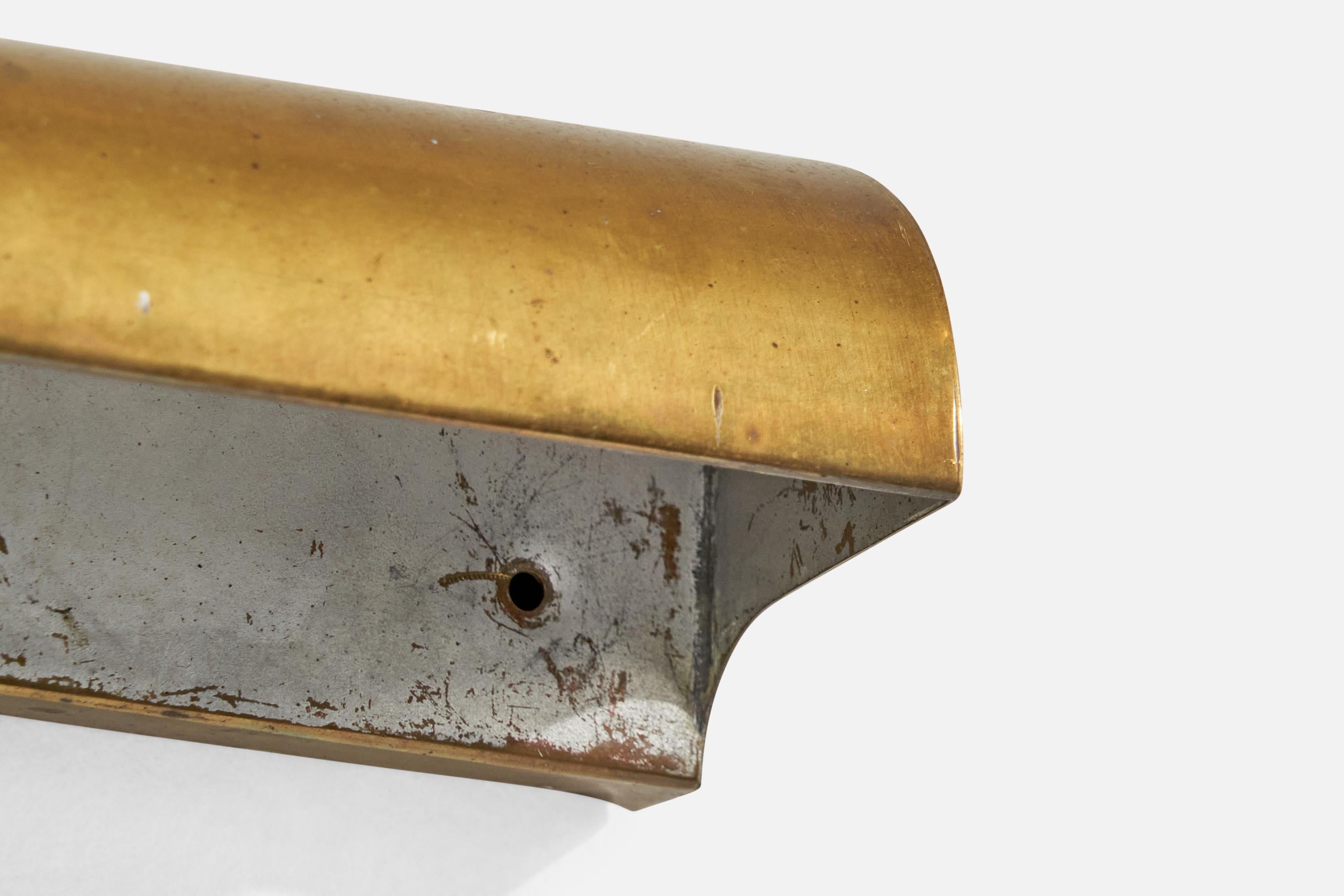 Swedish Designer, Wall Lights, Brass, Metal, Sweden, 1940s For Sale 2