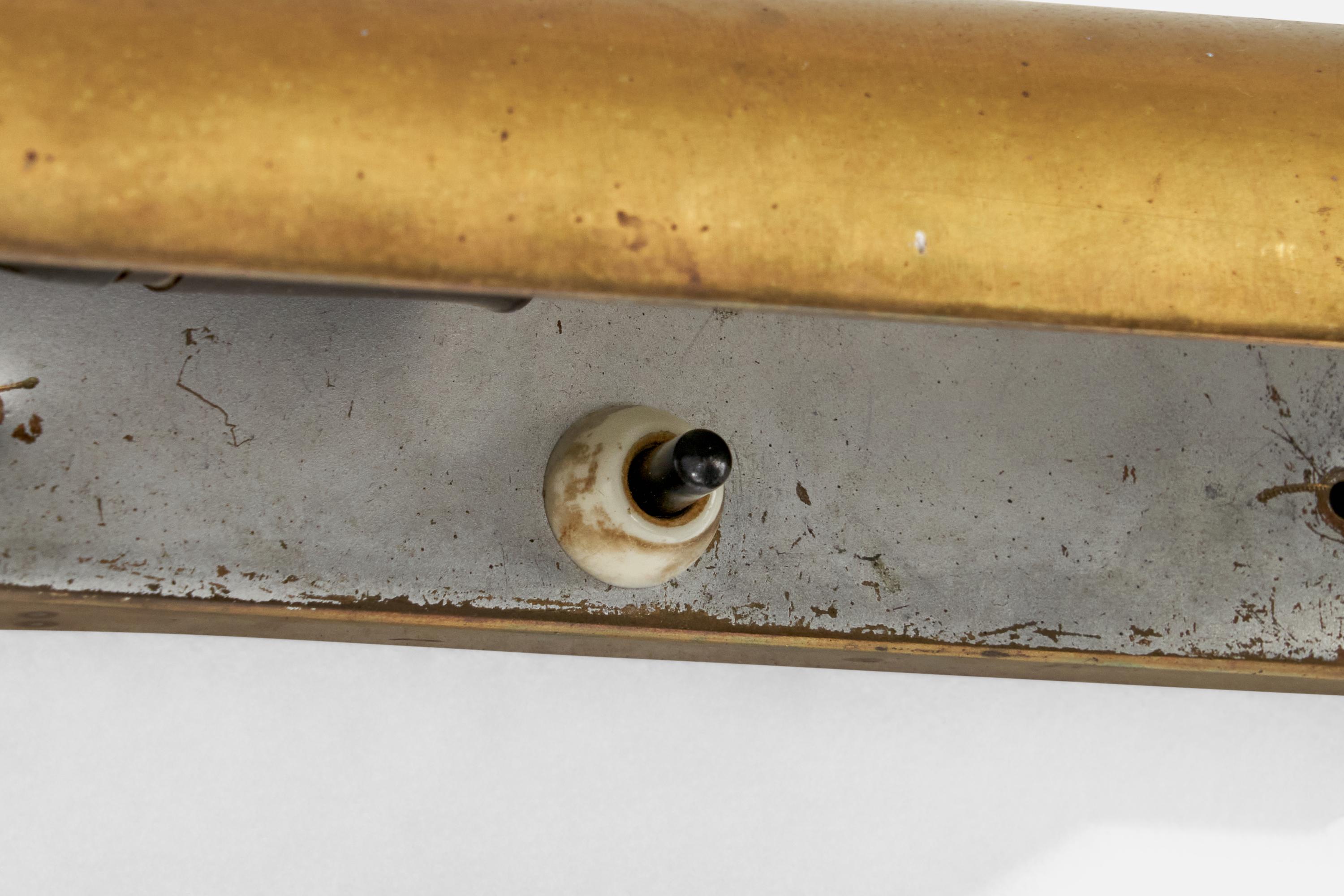 Swedish Designer, Wall Lights, Brass, Metal, Sweden, 1940s For Sale 4