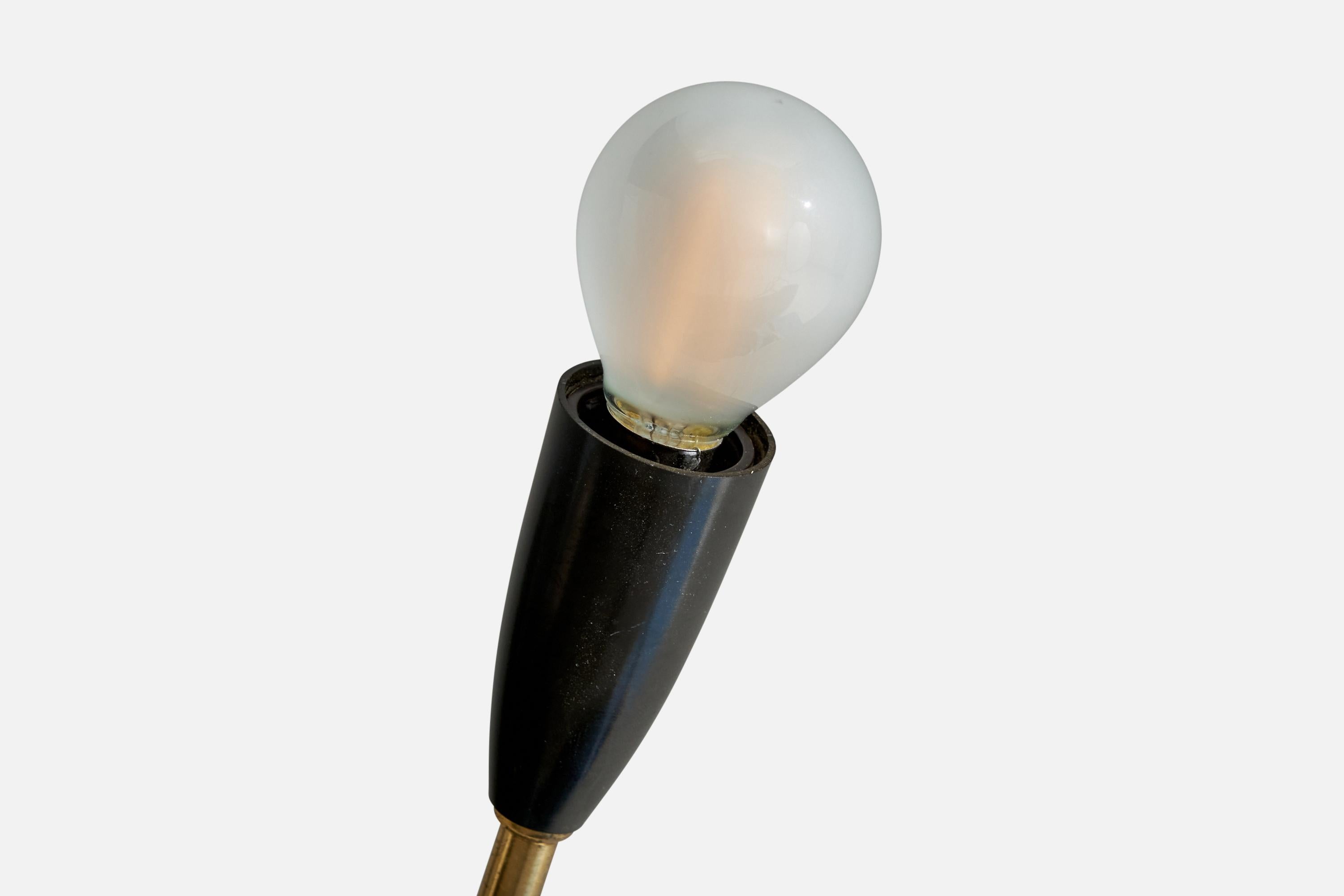 Swedish Designer, Wall Lights, Brass, Metal, Sweden, 1950s For Sale 2