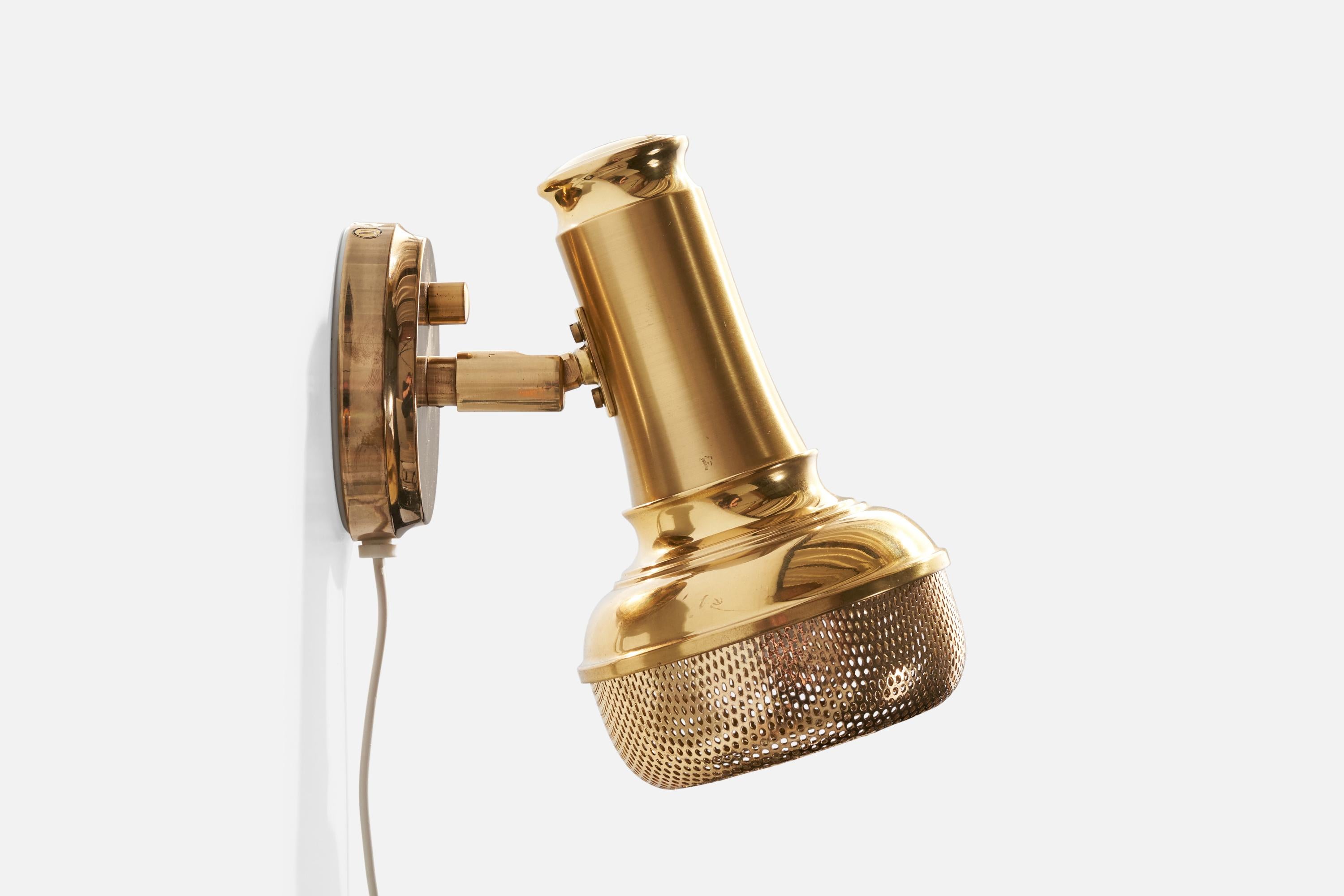 Fin du 20e siècle Design/One Lights, laiton, Suède, années 1980 en vente