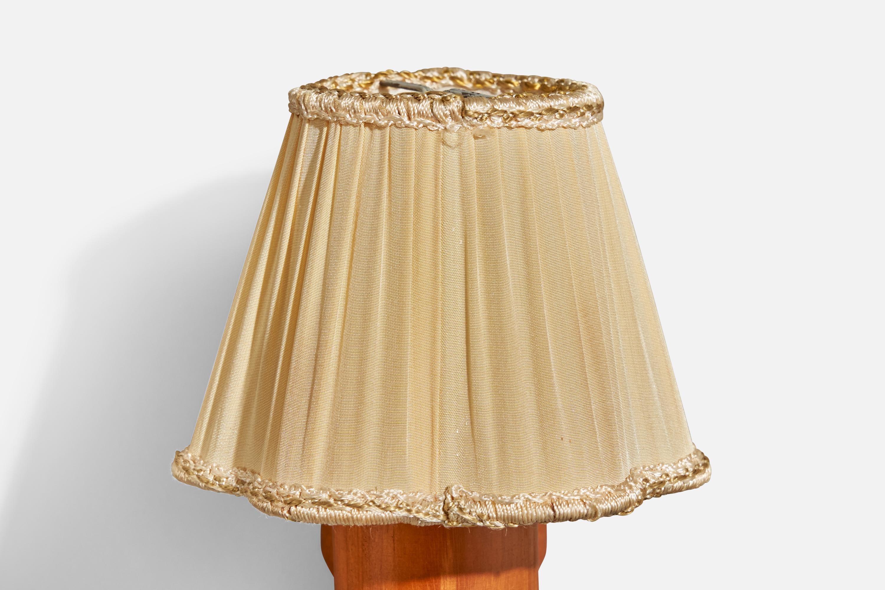 Design/One, Lights, laiton, teck, tissu, Suède, années 1950 en vente 1