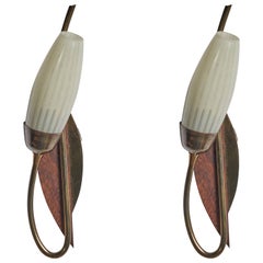 Design/One, Lights, laiton, teck, verre, Suède, années 1950