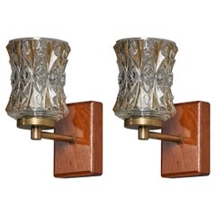 Design/One, Lights, laiton, teck, verre, Suède, années 1950