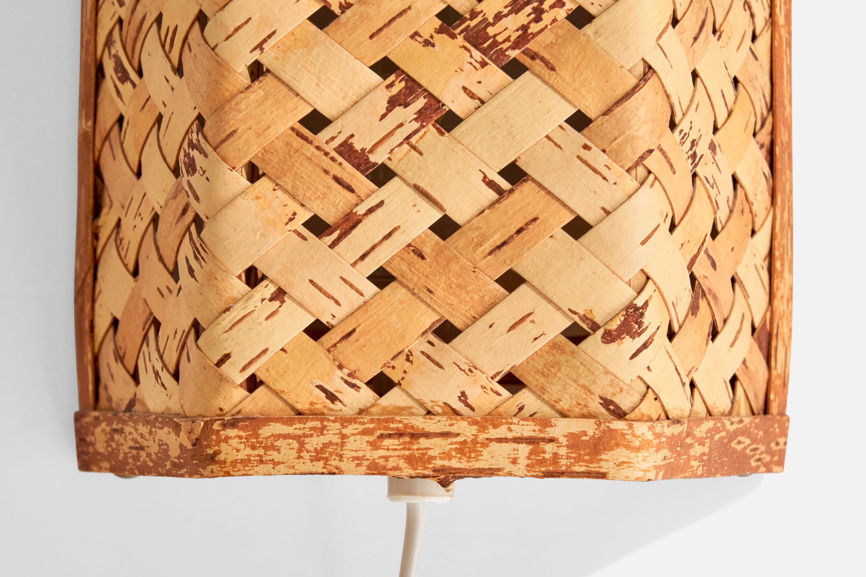 Designer suédois, lampes murales, liège, Suède, années 1970 en vente 2