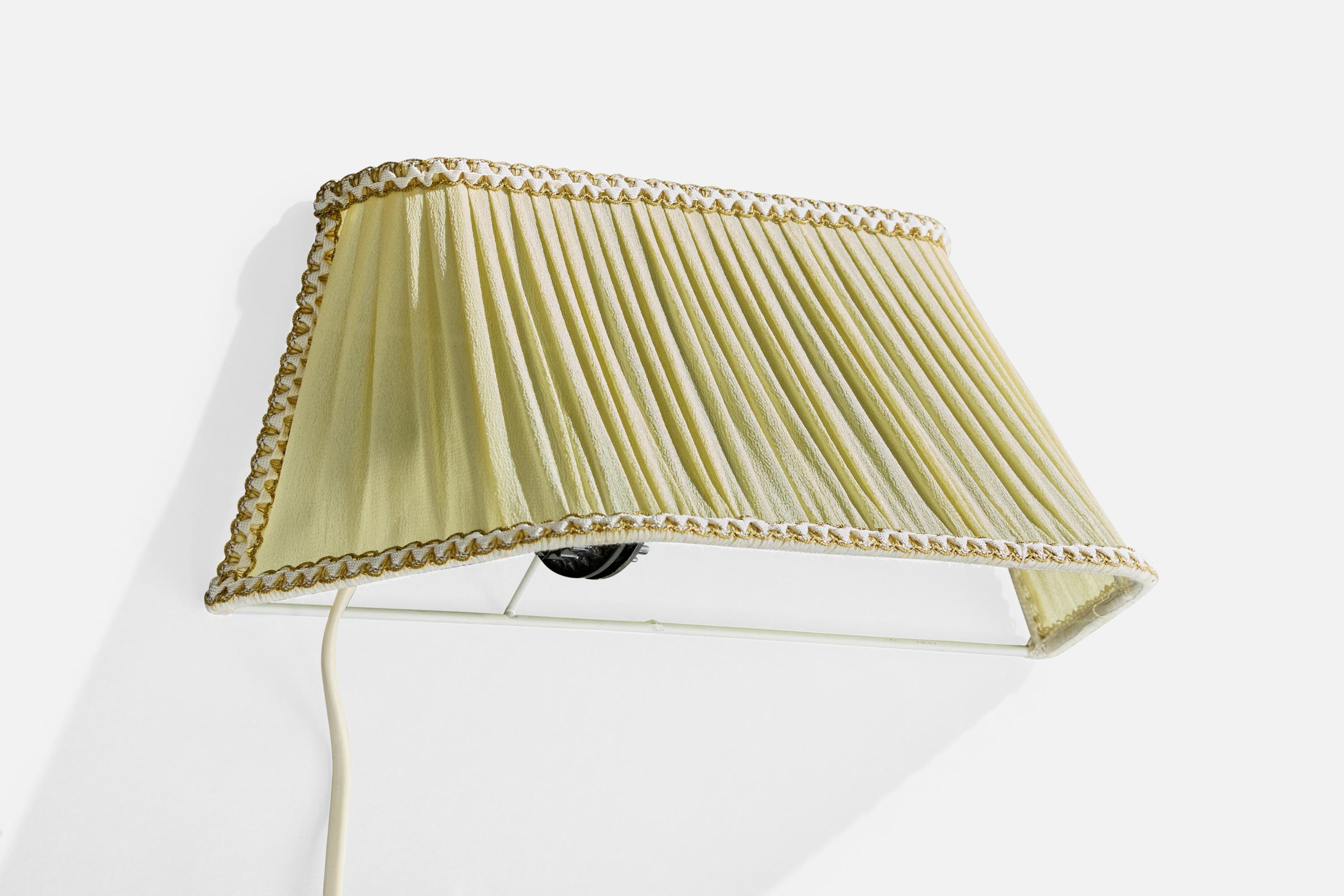 Diseñador sueco, apliques de pared, tela, Suecia, década de 1950 Sueco en venta