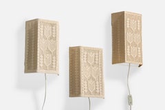 Swedish Designer, Wall Lights, Fabric, Sweden, 1960s