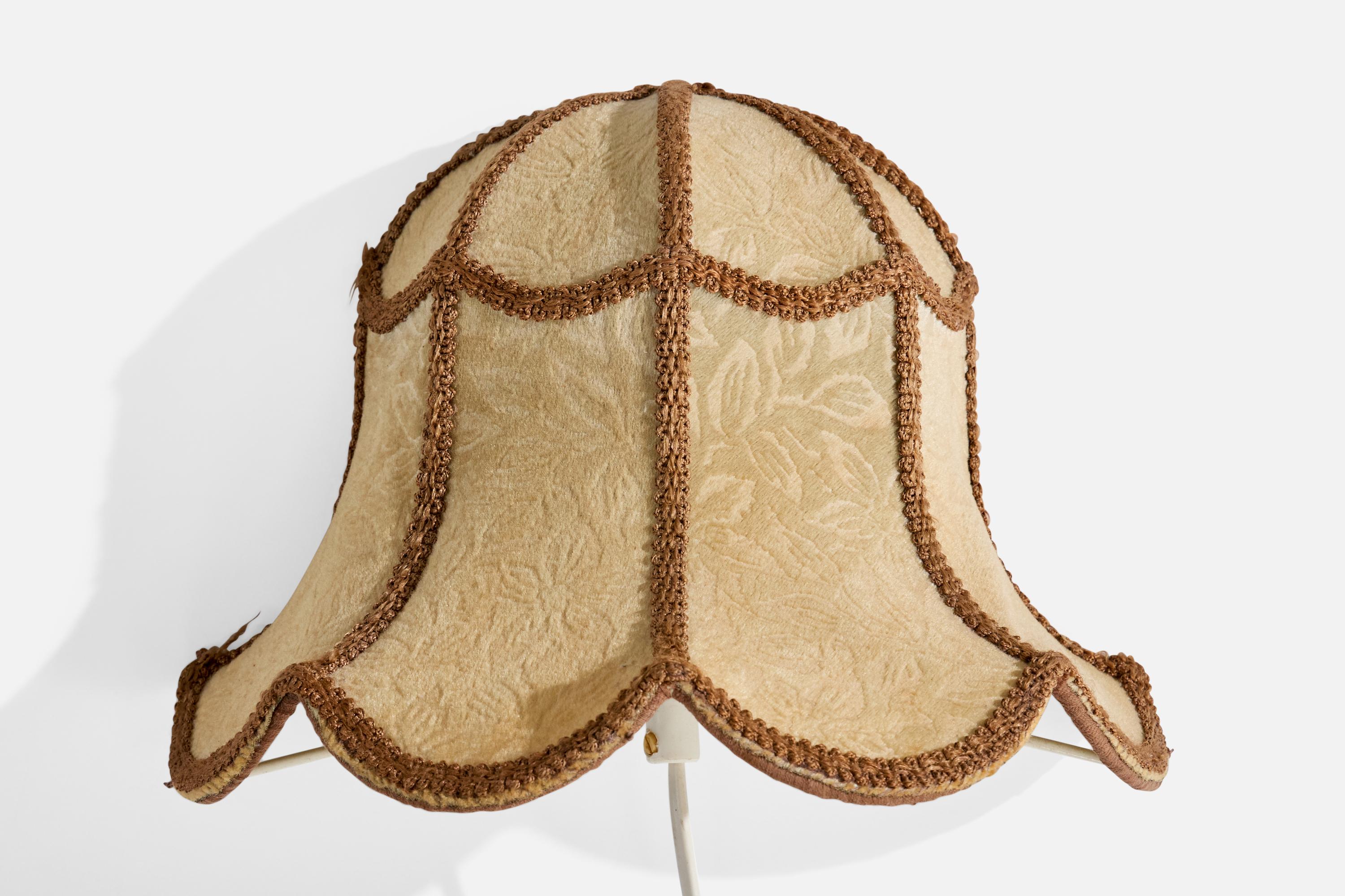 Mid-20th Century Swedish Designer, Wall Lights, Fabric, Sweden, 1960s For Sale