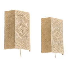Swedish Designer, Wall Lights, Fabric, Sweden, 1960s