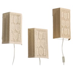 Swedish Designer, Wall Lights, Fabric, Sweden, 1960s